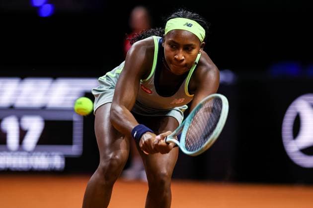 Coco Gauff USA Sachia Vickery USA vs Coco Gauff USA GER Porsche Tennis Grand Prix GP Stuttgart 2024, Porsche Arena, 17 04 2024 GER Porsche Tennis Grand Prix GP Stuttgart 2024 Porsche Arena, 17 04 2024 Stuttgart Copyright: xEibner-Pressefoto RogerxBuerkex EP