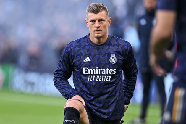 Toni Kroos of Real Madrid warming up before the UEFA Champions League semi final return leg football match between Manchester City and Real Madrid at the Etihad Stadium in Manchester England (Will Palmer SPP) Copyright: xWillxPalmer SPPx spp-en-WiPa-WP9_7192