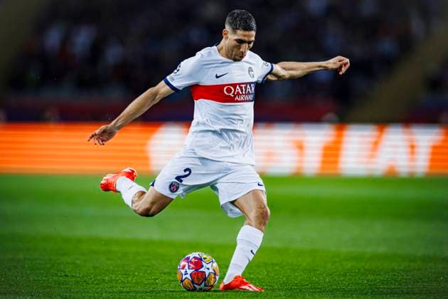 April 16, 2024, Barcelona, Spain: BARCELONA, SPAIN - APRIL 16: .Achraf Hakimi of Paris Saint Germain during the UEFA Champions League match between FC Barcelona, Barca and Paris Saint Germain at the Estadi Olimpic Lluis Companys on April 16, 2024 in Barcelona, Spain Barcelona Spain - ZUMAd159 20240416_zia_d159_076 Copyright: xPgx