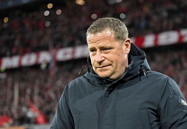 17 04 2024, Football UEFA Championsleague 2023 2024 Quarterfinals, FC Bayern Munich FC Arsenal London, in the Allianz Arena Munich Sports Director Max Eberl Bayern Munich DFL and DFB regulations prohibit any use of photographs as image sequences and or quasi video