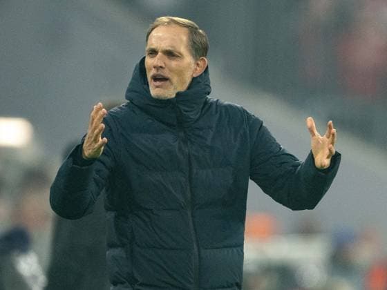 Thomas Tuchel FC Bayern Muenchen, Head Coach , is disappointed, dissatisfied, negative emotions, GER, FC Bayern Muenchen FCB vs FC Arsenal ARS , Football, UEFA Champions League, quarter-final second leg, 2023 2024 season, 17 04 2024, DFB DFL regulations prohibit any use of photographs as image sequences and or quasi video , GER, FC Bayern Muenchen FCB vs FC Arsenal ARS , Fußball, UEFA Champions League, Viertelfinal Rueckspiel, Saison 2023 2024, 17 04 2024 Muenchen Copyright: xEibner-Pressefoto SaschaxWaltherx EP_EER
