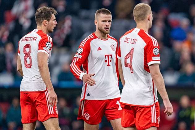 Leon Goretzka FC Bayern Muenchen, 8 Eric Dier FC Bayern Muenchen, 15 Matthijs de Light FC Bayern Muenchen, 4 FC Bayern Muenchen vs FC Arsenal, Football, UEFA Champions League, Quarter-final quarter-final, 17 04 2024 FC Bayern Muenchen vs FC Arsenal, Football, UEFA Champions League, Quarter-final quarter-final, 17 04 2024 Munich Copyright: xEibner-Pressefoto BahhoxKarax EP_BKA