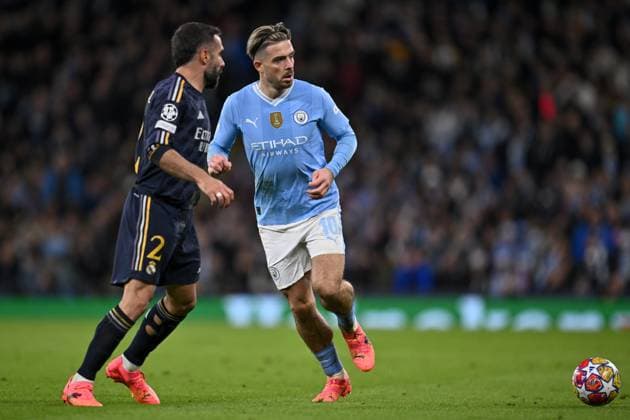 Jack Grealish of Manchester City during the UEFA Champions League semi final return leg football match between Manchester City and Real Madrid at the Etihad Stadium in Manchester England (Will Palmer SPP) Copyright: xWillxPalmer SPPx spp-en-WiPa-WP9_8799