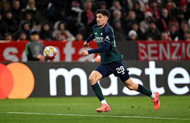 FOOTBALL CHAMPIONS LEAGUE SEASON 2023 2024 Quarter-final second leg FC Bayern Muenchen FC Arsenal London 17 04 2024 Kai Havertz FC Arsenal London