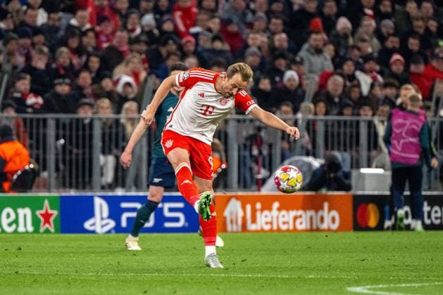 Football, Men, Season 2023 2024, Champions League quarter-final, second leg , FC Bayern Munich Arsenal London, Harry Kane FC Bayern Munich , 17 04 2024, Copyright: xMatthiasxKochx