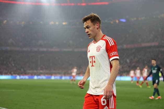 Munich, Germany 17 April 2024 Football, Men, Champions League, Season 2023 2024, Quarter-final second leg, FC Bayern Munich FC Arsenal, Allianz Arena Joshua Kimmich FC Bayern Munich head, upper body