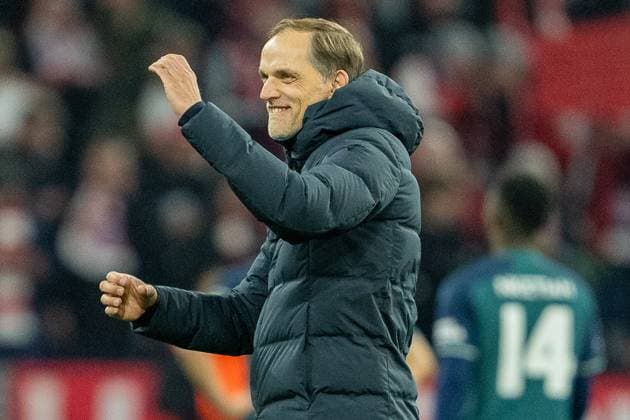 Thomas Tuchel FC Bayern Muenchen, Head Coach , Gesture, gestures, GER, FC Bayern Muenchen FCB vs FC Arsenal ARS , Football, UEFA Champions League, Quarter-final second leg, 2023 2024 season, 17 04 2024, DFB DFL regulations prohibit any use of photographs as image sequences and or quasi video , GER, FC Bayern Muenchen FCB vs FC Arsenal ARS , Football, UEFA Champions League, Quarter-final second leg, 2023 2024 season, 17 04 2024 Muenchen Copyright: xEibner-Pressefoto SaschaxWaltherx EP_EER