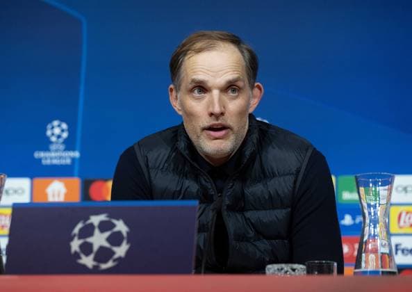 Football, Men, 2023 2024 season, Champions League quarter-final, second leg , FC Bayern Munich Arsenal London, Coach Thomas Tuchel Bayern Munich , 17 04 2024, Copyright: xMatthiasxKochx