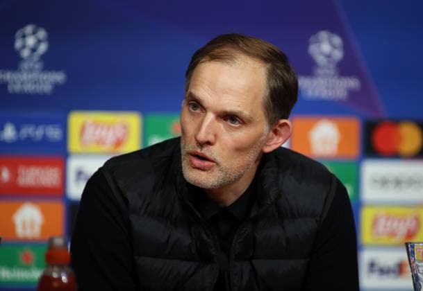 Munich, Germany 17 April 2024 Football, Men, Champions League, Season 2023 2024, Quarter-final second leg, FC Bayern Munich FC Arsenal, Allianz Arena Thomas Tuchel, Coach FC Bayern Munich Head, Portrait at the post-match press conference