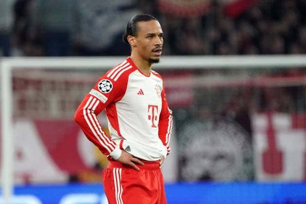 Football, UEFA Champions League season 2023 2024, quarter-final, quarter-final, FC Bayern Munich Arsenal FC, Allianzarena Munich Leroy Sane FC Bayern Munich, action single image