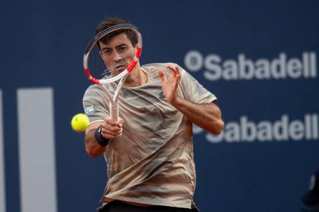 Barcelona Open Banc de Sabadell. Conde de Godo Trophy. Real Club de Tenis Barcelona. April 17,2024 71 Barcelona Open Banc de Sabadell. Conde de Godo Trophy. Real Club de Tenis Barcelona. April 17,2024 Sebastian Ofner during the third round against Stefanos Tsitsipas at the ATP, Tennis Herren Barcelona Open Banc de Sabadell tennis tournament Trofeo Conde de Godo played at the Real Club de Tenis Barcelona. April 17, 2024. Barcelona ESP Copyright: xS.xRosx