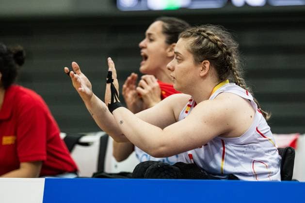 2024 IWBF Womens Repechage Spain Canada 18 04 2024 Sara Revuelta Spain, 9 applauds 2024 IWBF Womens Repechage Spain Canada Asue Arena, Osaka Copyright: xBEAUTIFULxSPORTS Wunderlx