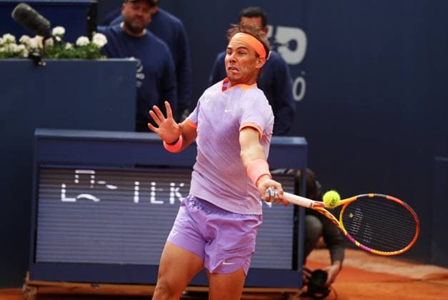 Barcelona Open Banc Sabadell 2024 - Day Three Rafael Nadal is playing against Alex de Minaur in the round of 32 at the Barcelona Open Banc Sabadell, 71st Conde de Godo Trophy, at the Real Club de Tennis Barcelona 1899, in Barcelona, Spain, on April 17, 2024. Barcelona Barcelona Spain  Copyright: xUrbanandsportx originalFilename:urbanandsport-barcelon240417_npZBb.jpg