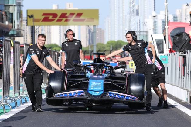 Alpine F1 Team during the Formula 1 Lenovo Chinese Grand Prix 2024, 5th round of the 2024 Formula One World Championship, WM, Weltmeisterschaft from April 19 to 21, 2024 on the Shanghai International Circuit, in Shanghai, China - F1 - CHINESE GRAND PRIX 2024 DPPI Panoramic  240418_R05_CHINA_DP_XB5_1633
