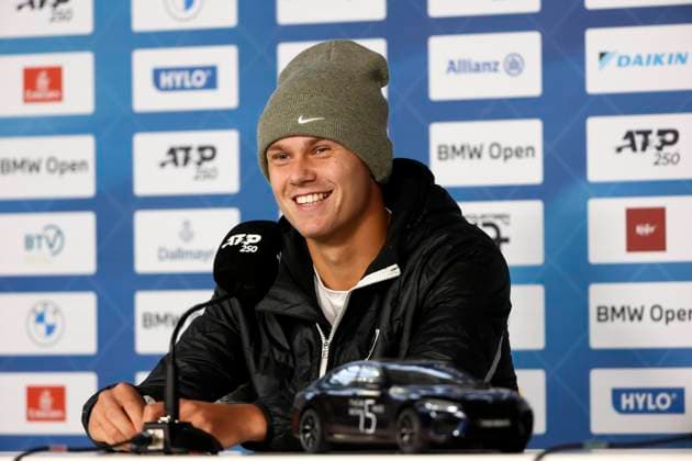 18 04 2024, BMW Open 2024, MTTC Iphitos Munich , Tennis, Sport, in the picture Holger Rune DEN