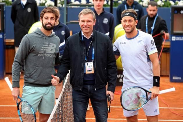 Barcelona Open Banc Sabadell 2024 - Day Four Casper Ruud and Jordan Thompson are playing in the round of 16 at the Barcelona Open Banc Sabadell, 71st Conde de Godo Trophy, at the Real Club de Tennis Barcelona 1899 in Barcelona, Spain, on April 18, 2024. Barcelona Barcelona Spain  Copyright: xUrbanandsportx originalFilename:urbanandsport-barcelon240418_np7YO.jpg