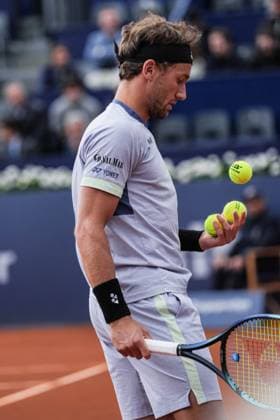 April 18, 2024, Barcelona, Barcelona, Spain: Casper Ruud of Norway and Jordan Thompson of Australia during the third round of Barcelona Open Banc Sabadell Trofeo Conde de Godo on April 18, 2024 in Barcelona, Spain. Tennis 2024: Barcelona Open - ZUMArd r 20240418_spo_s316_017 Copyright: xMartixSeguraxRamonedax