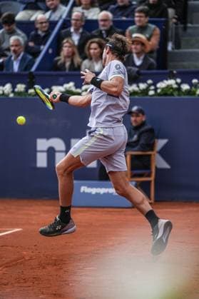 April 18, 2024, Barcelona, Barcelona, Spain: Casper Ruud of Norway and Jordan Thompson of Australia during the third round of Barcelona Open Banc Sabadell Trofeo Conde de Godo on April 18, 2024 in Barcelona, Spain. Tennis 2024: Barcelona Open  - ZUMArd r 20240418_spo_s316_028 Copyright: xMartixSeguraxRamonedax