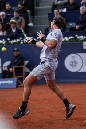 April 18, 2024, Barcelona, Barcelona, Spain: Casper Ruud of Norway and Jordan Thompson of Australia during the third round of Barcelona Open Banc Sabadell Trofeo Conde de Godo on April 18, 2024 in Barcelona, Spain. Tennis 2024: Barcelona Open - ZUMArd r 20240418_spo_s316_023 Copyright: xMartixSeguraxRamonedax