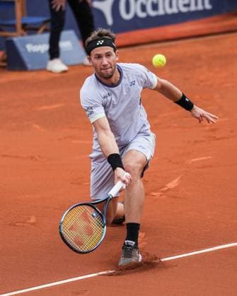 April 18, 2024, Barcelona, Barcelona, Spain: Casper Ruud of Norway and Jordan Thompson of Australia during the third round of Barcelona Open Banc Sabadell Trofeo Conde de Godo on April 18, 2024 in Barcelona, Spain. Tennis 2024: Barcelona Open  - ZUMArd r 20240418_spo_s316_032 Copyright: xMartixSeguraxRamonedax