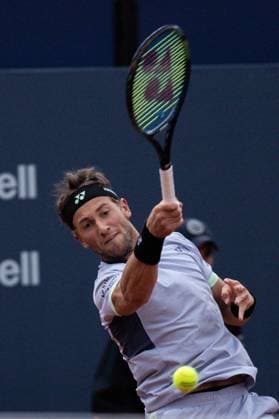 April 18, 2024, Barcelona, Barcelona, Spain: Casper Ruud of Norway and Jordan Thompson of Australia during the third round of Barcelona Open Banc Sabadell Trofeo Conde de Godo on April 18, 2024 in Barcelona, Spain. Tennis 2024: Barcelona Open - ZUMArd r 20240418_spo_s316_052 Copyright: xMartixSeguraxRamonedax