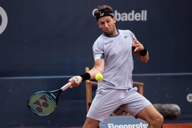 April 18, 2024, Barcelona, Barcelona, Spain: Casper Ruud of Norway and Jordan Thompson of Australia during the third round of Barcelona Open Banc Sabadell Trofeo Conde de Godo on April 18, 2024 in Barcelona, Spain. Tennis 2024: Barcelona Open  - ZUMArd r 20240418_spo_s316_055 Copyright: xMartixSeguraxRamonedax