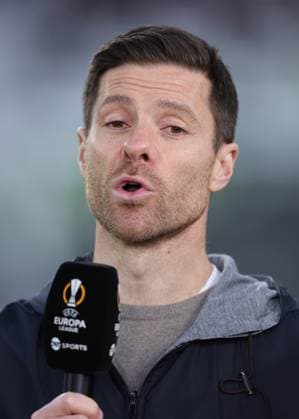 London, England, 18th April 2024. Xabi Alonso manager of Bayer Leverkusen during the UEFA Europa League match at the London Stadium, London. Picture credit should read: David Klein Sportimage EDITORIAL USE ONLY. No use with unauthorised audio, video, data, fixture lists, club league logos or live services. Online in-match use limited to 120 images, no video emulation. No use in betting, games or single club league player publications. SPI-3091-0004