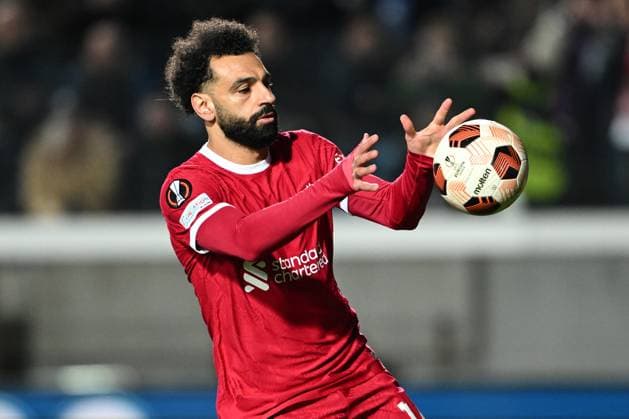 Cm Bergamo 18 04 2024 - Europa League Atalanta-Liverpool foto Cristiano Mazzi Image nella foto: esultanza gol Mohamed Salah 
