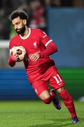 Cm Bergamo 18 04 2024 - Europa League Atalanta-Liverpool foto Cristiano Mazzi Image nella foto: esultanza gol Mohamed Salah 