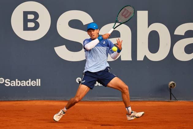 Alex De Minaur (AUS), APRIL18, 2024 - Tennis : De Minaur during singles 3rd round match against Arthur Fils on the Barcelona Open Banc Sabadell tennis tournament at the Real Club de Tenis de Barcelona in Barcelona, Spain. Noxthirdxpartyxsales  (250567278)