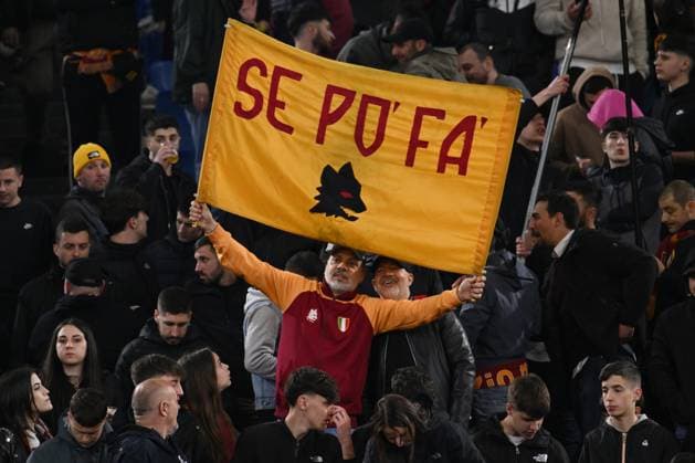 Dc Roma 18 04 2024 - Europa League Roma-Milan foto Domenico Cippitelli Image nella foto: tifosi Roma 