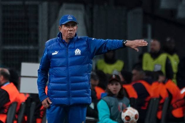 Jean-Louis Gasset (Entraineur de l Olympique de Marseille) FOOTBALL : Olympique de Marseille vs SL Benfica - Ligue Europa - Quart de finale retour - Marseille - 18 04 2024 NorbertScanella Panoramic 