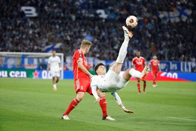 Football : Europa Ligue PHOTOPQR LA PROVENCE PENNANT Franck ; Marseille ; 18 04 2024 ; Football : Europa Ligue (Ligue Europa) UEFA Quart de finale retour Match Olympique de Marseille (OM) - SL Benfica au stade Vélodrome - 04 18 2024, Marseille, France LIGUE EUROPA Olympic Marseille VS benfica Marseille Marseille France  Copyright: xPHOTOPQR LAxPROVENCE MAXPPPxPENNANTxFranckx 20240418PVL7869 20240418PVL7869