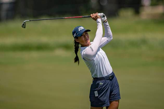 April 18, 2024, The Woodlands, Texas, USA: CELINE BOUTIER on the 10th fairway during Round 1 of The Chevron Championship at The Club at Carlton Woods on April 18, 2024, in The Woodlands, Texas. The Woodlands USA - ZUMAp213 20240418_znp_p213_015 Copyright: xLynnxPenningtonx