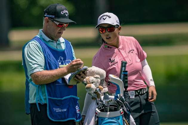 April 18, 2024, The Woodlands, Texas, USA: RUONING YIN on the 10th fairway during Round 1 of The Chevron Championship at The Club at Carlton Woods on April 18, 2024, in The Woodlands, Texas. The Woodlands USA - ZUMAp213 20240418_znp_p213_028 Copyright: xLynnxPenningtonx