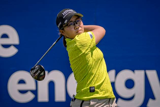 April 18, 2024, The Woodlands, Texas, USA: NASA HATAOKA tees off at the 10th hole during round 1 of The Chevron Championship at The Club at Carlton Woods on April 18, 2024, in The Woodlands, Texas. The Woodlands USA - ZUMAp213 20240418_znp_p213_032 Copyright: xLynnxPenningtonx