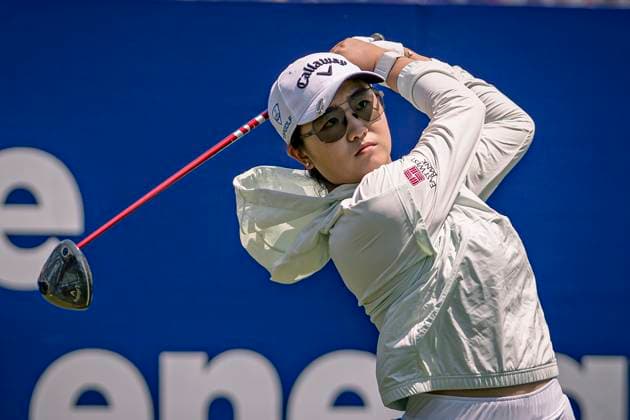 April 18, 2024, The Woodlands, Texas, USA: ROSE ZHANG tees off at the 10th hole during round 1 of The Chevron Championship at The Club at Carlton Woods on April 18, 2024, in The Woodlands, Texas. The Woodlands USA - ZUMAp213 20240418_znp_p213_037 Copyright: xLynnxPenningtonx