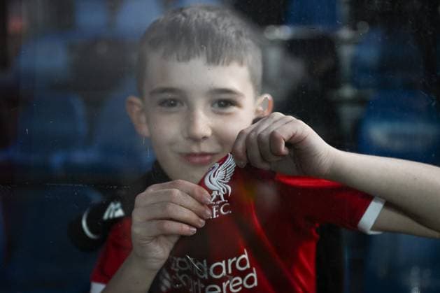 Liverpool FC supporters during the UEFA Europa League quarter finals second leg match between Atalanta BC and Liverpool FC on Avril 18, 2024 at Gewiss stadium in Bergamo, Italy. Credit: Tiziano Ballabio  Copyright: xTizianoxBallabio IPAxSportx xipax xx IPA_45278579 IPA_Agency_IPA45278579