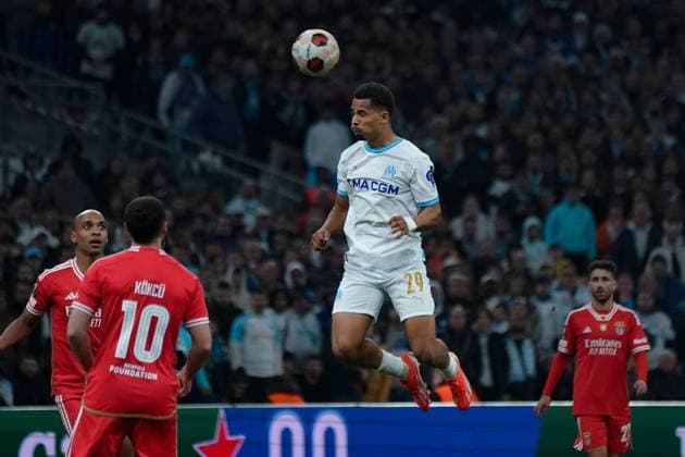 Iliman Ndiaye (Olympique de Marseille) FOOTBALL : Olympique de Marseille vs SL Benfica - Ligue Europa - Quart de finale retour - Marseille - 18 04 2024 NorbertScanella Panoramic 