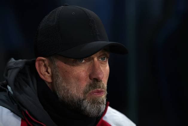 Bergamo, Italy, 18th April 2024. Jurgen Klopp Head coach of Liverpool FC reacts as he looks on prior to kick off in the UEFA Europa League match at Stadio di Bergamo , Bergamo. Picture credit should read: Jonathan Moscrop Sportimage EDITORIAL USE ONLY. No use with unauthorised audio, video, data, fixture lists, club league logos or live services. Online in-match use limited to 120 images, no video emulation. No use in betting, games or single club league player publications. SPI-3084-0031