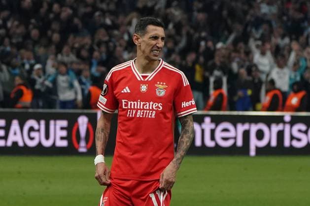 Angel Di Maria (SL Benfica) FOOTBALL : Olympique de Marseille vs SL Benfica - Ligue Europa - Quart de finale retour - Marseille - 18 04 2024 NorbertScanella Panoramic 