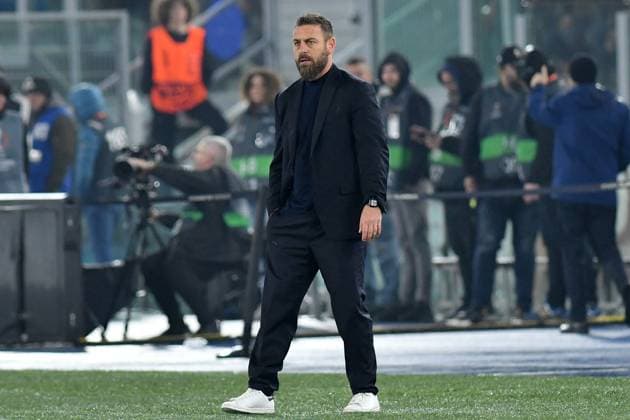 Soccer, Europa League match AS Roma v Milan Roma trainer Daniele De Rossi during the Uefa Europa League quarter final second leg match AS Roma v Milan at Olimpico stadium in Rome, Italy, 18th April, 2024. Imago-Images Emmefoto Copyright: xImago-Images Emmefotox