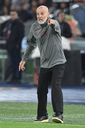 Soccer, Europa League match AS Roma v Milan Milan trainer Stefano Pioli during the Uefa Europa League quarter final second leg match AS Roma v Milan at Olimpico stadium in Rome, Italy, 18th April, 2024. Imago-Images Emmefoto Copyright: xImago-Images Emmefotox