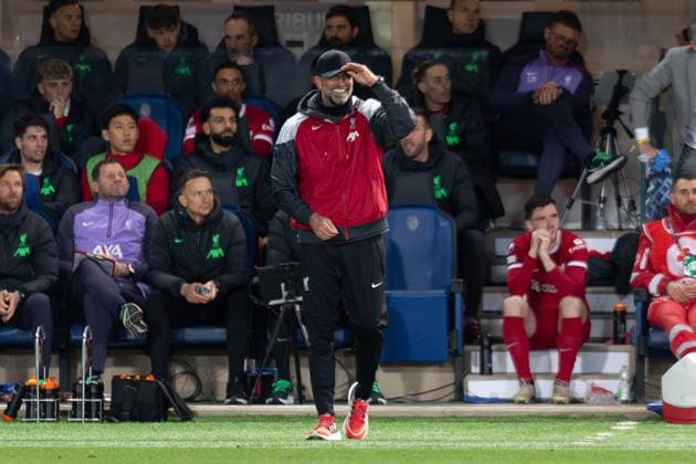 Atalanta v Liverpool Europa League 18 04 2024. Quarter Final Liverpool manager Jurgen Klopp during the Europa League quarter-final second leg match between Atalanta and Liverpool at Gewiss Stadium, Bergamo, Italy on 18 April 2024. Editorial use only , Copyright: xIanxStephenx PSI-19496-0093