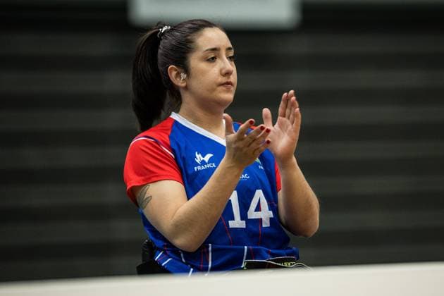 2024 IWBF Womens Repechage Canada France 19 04 2024 Julie Marchand France, 14 applauded 2024 IWBF Womens Repechage Canada France Asue Arena, Osaka Copyright: xBEAUTIFULxSPORTS Wunderlx