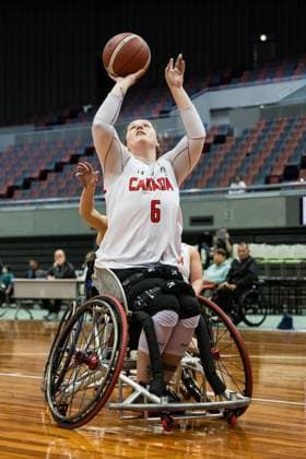 2024 IWBF Womens Repechage Canada France 19 04 2024 Arinn Young Canada, 6 in throw 2024 IWBF Womens Repechage Canada France Asue Arena, Osaka Copyright: xBEAUTIFULxSPORTS Wunderlx
