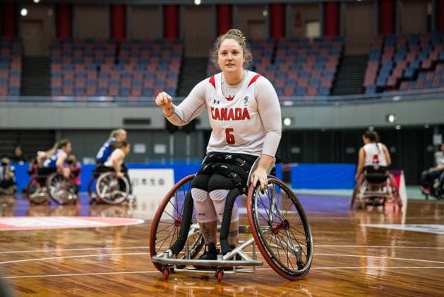 2024 IWBF Womens Repechage Canada France 19 04 2024 Arinn Young Canada, 6 gestured 2024 IWBF Womens Repechage Canada France Asue Arena, Osaka Copyright: xBEAUTIFULxSPORTS Wunderlx
