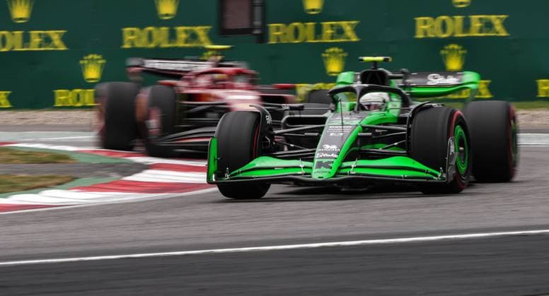(240419) -- SHANGHAI, April 19, 2024 -- Kick Sauber s Chinese driver Zhou Guanyu (R) competes during the first practice session of the Formula 1 Chinese Grand Prix at the Shanghai International Circuit in east China s Shanghai, on April 19, 2024. ) (SP)CHINA-SHANGHAI-FORMULA 1-GRAND PRIX XiaxYifang 