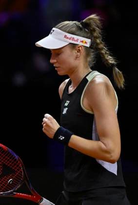 Elena Rybakina KAZ Cheering Joy Emotion Gesture Gesture Tennis Ladies Porsche Cup Porsche Tennis Grand Prix GP Stuttgart 2024 Porsche Arena 19 04 2024 DFL REGULATIONS PROHIBIT ANY USE OF PHOTOGRAPHS AS IMAGE SEQUENCES AND OR QUASI VIDEO Porsche Tennis Grand Prix GP Stuttgart 2024