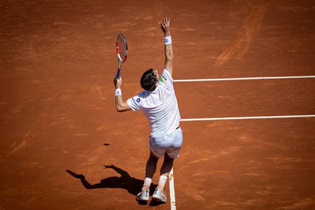 Cameron Norrie UK during a quarterfinal ATP 500 Barcelona Open Banc Sabadell 2024 match at Real Club de Tenis de Barcelona, in Barcelona, Spain on April 19, 2024 Photo by Felipe Mondino Copyright: x@FELIPExMONDINOx